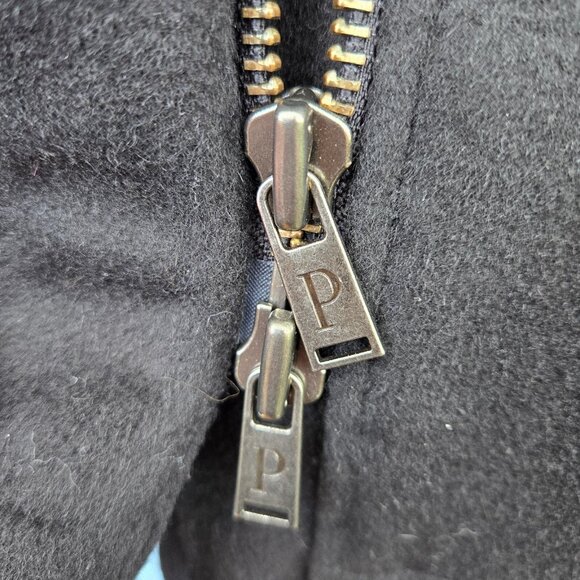 Vintage Pendleton Black Coat Womens XL Wool Blend Mid Length Water Resistant - Picture 8 of 12